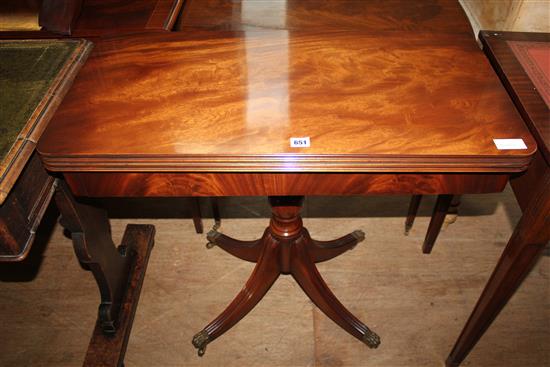 Mahogany card table